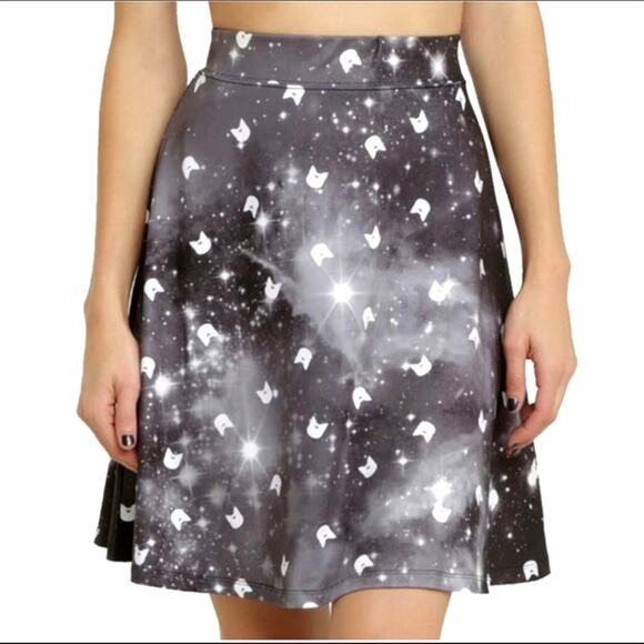 Sailor Moon Luna Galaxy Mini Skirt M Flowy Flare Pull on Stretch Anime Cosplay - Picture 2 of 9